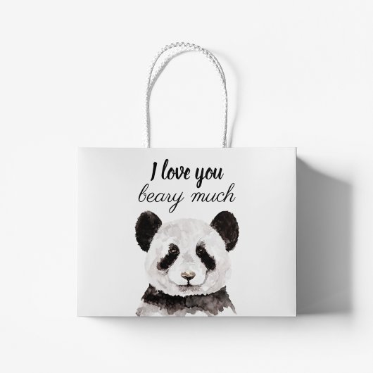 Moderne ik hou van je bent veel zwart en wit Panda Groot Cadeauzakje