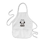 Moderne ik hou van je bent veel zwart en wit Panda Kinder Schort (Voorkant)