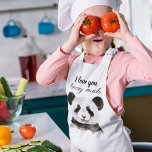 Moderne ik hou van je bent veel zwart en wit Panda Kinder Schort<br><div class="desc">Moderne ik hou van je bent veel zwart en wit Panda</div>