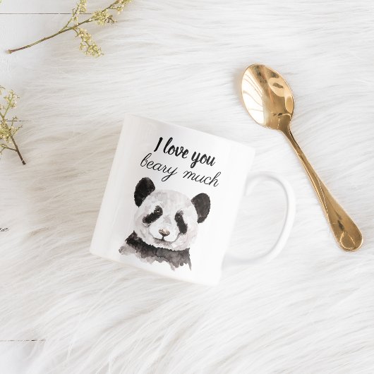 Moderne ik hou van je bent veel zwart en wit Panda Koffiemok