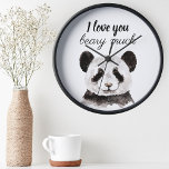 Moderne ik hou van je bent veel zwart en wit Panda Ronde Klok<br><div class="desc">Moderne ik hou van je bent veel zwart en wit Panda</div>