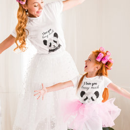 Moderne ik hou van je bent veel zwart en wit Panda T-shirt