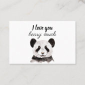 Moderne ik hou van je bent veel zwart en wit Panda Visitekaartje (Voorkant)
