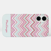 Moderne Ikat Chevron Stripe gepersonaliseerde naam Case-Mate iPhone Case (Achterkant (horizontaal))