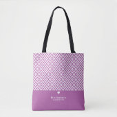 Moderne Ikat Upscale Heart Monogram KAN KLEUR BEWE Tote Bag (Voorkant)