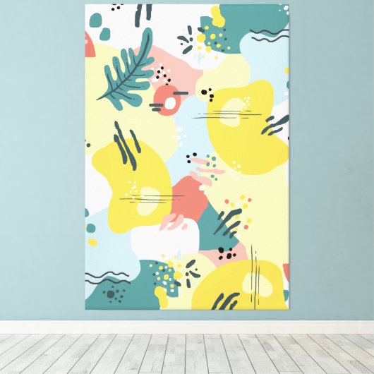 Moderne illustratie Abstract patroon Canvas Afdruk (Insitu (Houten vloer))