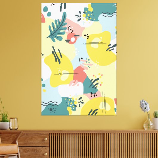 Moderne illustratie Abstract patroon Canvas Afdruk (Insitu (Woonkamer))