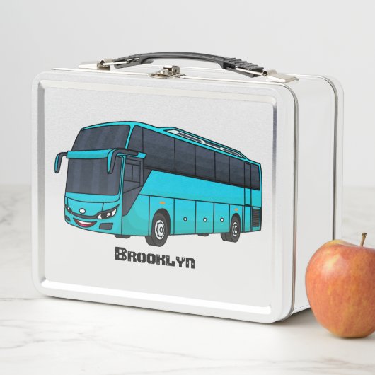 Moderne illustratie cartoon passagiersbus (In situ)