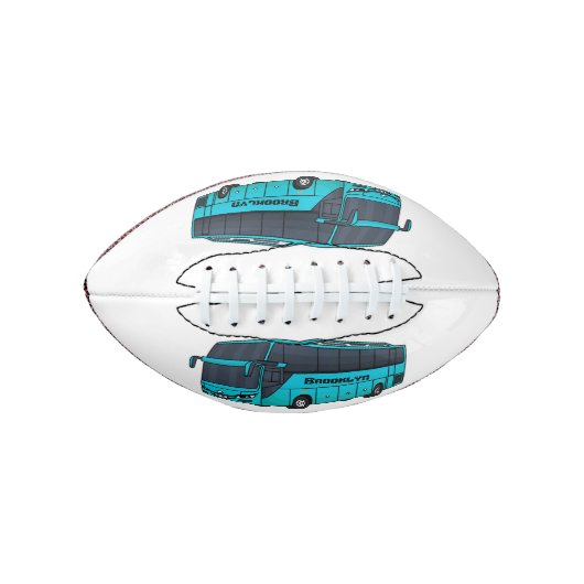 Moderne illustratie cartoon passagiersbus american football (Voorkant)