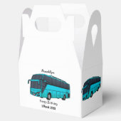 Moderne illustratie cartoon passagiersbus bedankdoosjes (Geopend)