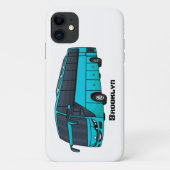 Moderne illustratie cartoon passagiersbus Case-Mate iPhone case (Achterkant)