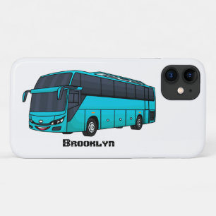 Moderne illustratie cartoon passagiersbus Case-Mate iPhone case