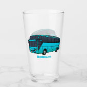 Moderne illustratie cartoon passagiersbus glas (Voorkant)
