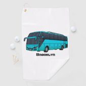 Moderne illustratie cartoon passagiersbus golfhanddoek (Insitu)
