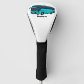 Moderne illustratie cartoon passagiersbus golfheadcover (Voorkant)