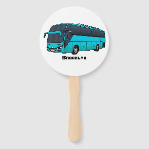 Moderne illustratie cartoon passagiersbus handwaaier