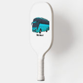Moderne illustratie cartoon passagiersbus pickleball paddle (Links)