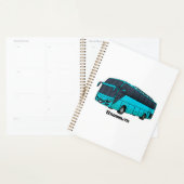 Moderne illustratie cartoon passagiersbus planner (Display)