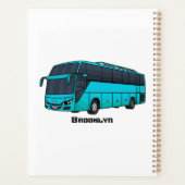 Moderne illustratie cartoon passagiersbus planner (Achterkant)