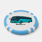 Moderne illustratie cartoon passagiersbus poker chips (Enkel)