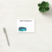 Moderne illustratie cartoon passagiersbus post-it® notes (Kantoor)