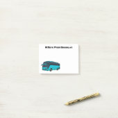 Moderne illustratie cartoon passagiersbus post-it® notes (Op bureau)