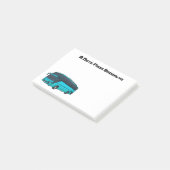 Moderne illustratie cartoon passagiersbus post-it® notes (Schuin)