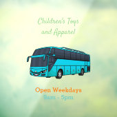 Moderne illustratie cartoon passagiersbus raamsticker (Vel 3)