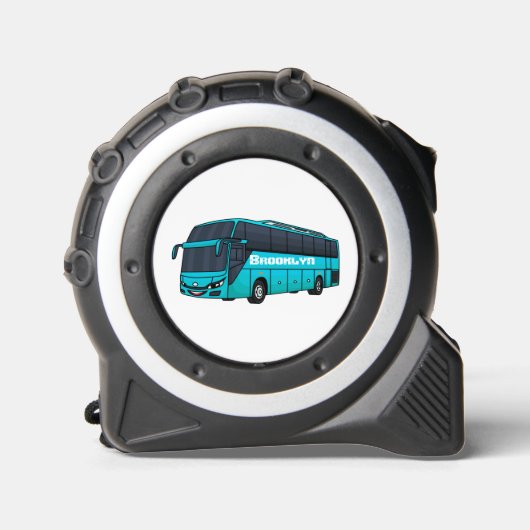 Moderne illustratie cartoon passagiersbus rolmaat (Voorkant)
