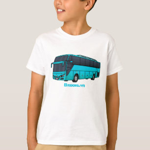 Moderne illustratie cartoon passagiersbus t-shirt