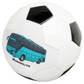 Moderne illustratie cartoon passagiersbus voetbal (Drie kwart)