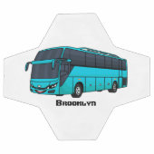 Moderne illustratie cartoon passagiersbus voetbal (Enkel)