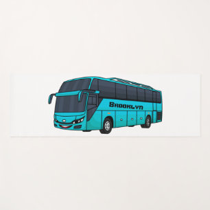 Moderne illustratie cartoon passagiersbus yogamat