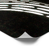 Moderne illustratie in linocut stijl. Surreal colo Poster (Hoek)