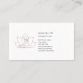 Moderne illustratie Massage Therapist Business Car Visitekaartje (Achterkant)