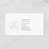 Moderne illustratie Massage Therapist Business Car Visitekaartje (Achterkant)