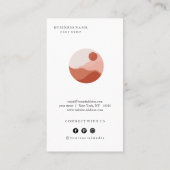 Moderne illustratie minimalistisch Visitekaartje (Achterkant)