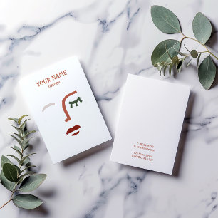 Moderne illustratie op gezicht Veroorzaagkaart Visitekaartje