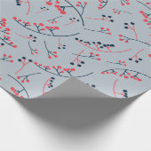 Moderne illustratie rode blauwe bessen cadeaupapier (Hoek)