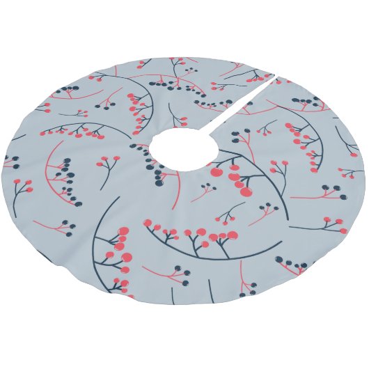 Moderne illustratie rode blauwe bessen kerstboom rok (Gekanteld)