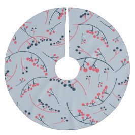 Moderne illustratie rode blauwe bessen kerstboom rok