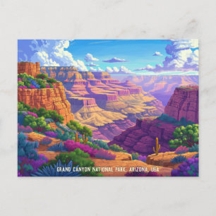 Moderne illustratie van Grand Canyon National Park Briefkaart