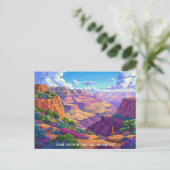 Moderne illustratie van Grand Canyon National Park Briefkaart (Staand voorkant)