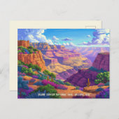 Moderne illustratie van Grand Canyon National Park Briefkaart (Voorkant / Achterkant)