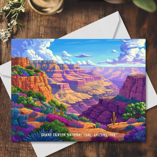 Moderne illustratie van Grand Canyon National Park Briefkaart