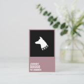 Moderne illustratie van het hoofdprofiel van honde visitekaartje (Staand voorkant)