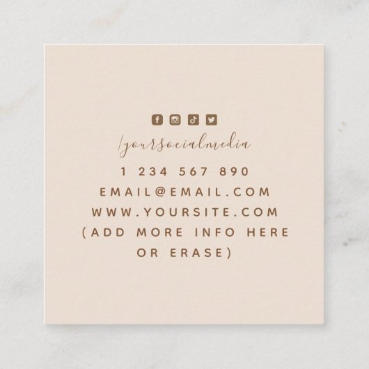 Moderne illustratie van keramisch kunstaardewerk B Vierkante Visitekaartje (Achterkant)