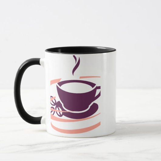 Moderne Illustratie van Koffiekop Mok (Links)