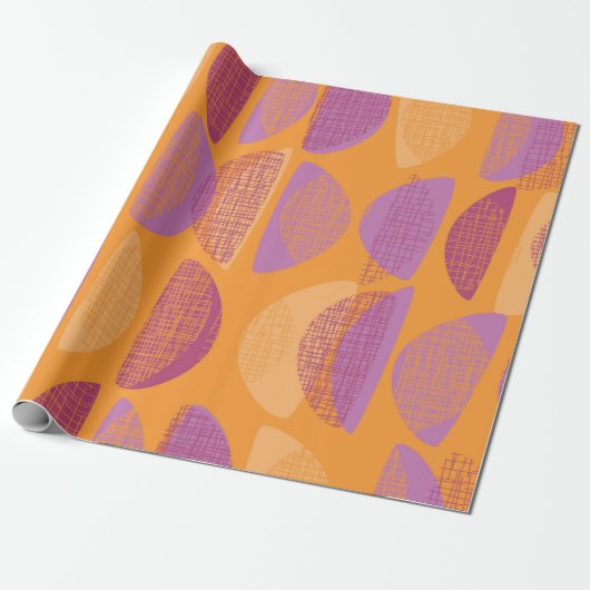 Moderne illustratie van moderne stijl uit de midde cadeaupapier (Uitgerold)