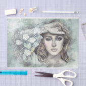 Moderne illustratie vrouw tissuepapier (Craft)